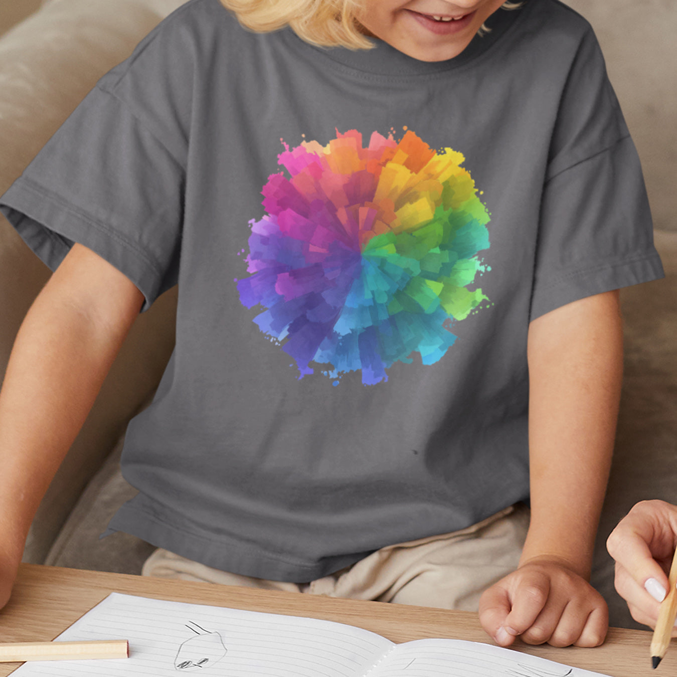 Farb-Splash Kinder T-Shirt
