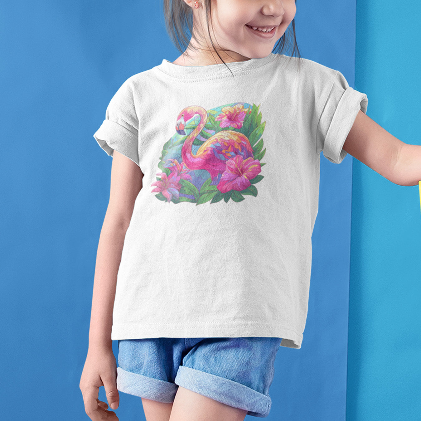 Flamingo Mosaik Kinder T-Shirt