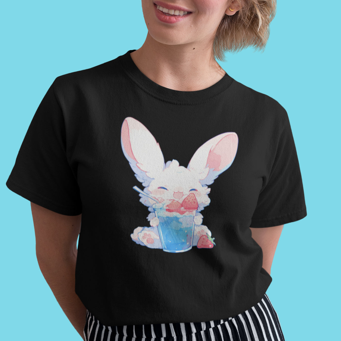 Slush-Eis Erdbeer Hase T-Shirt