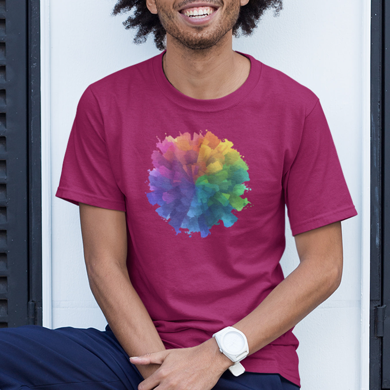 Farb splash Grafik-T-Shirt