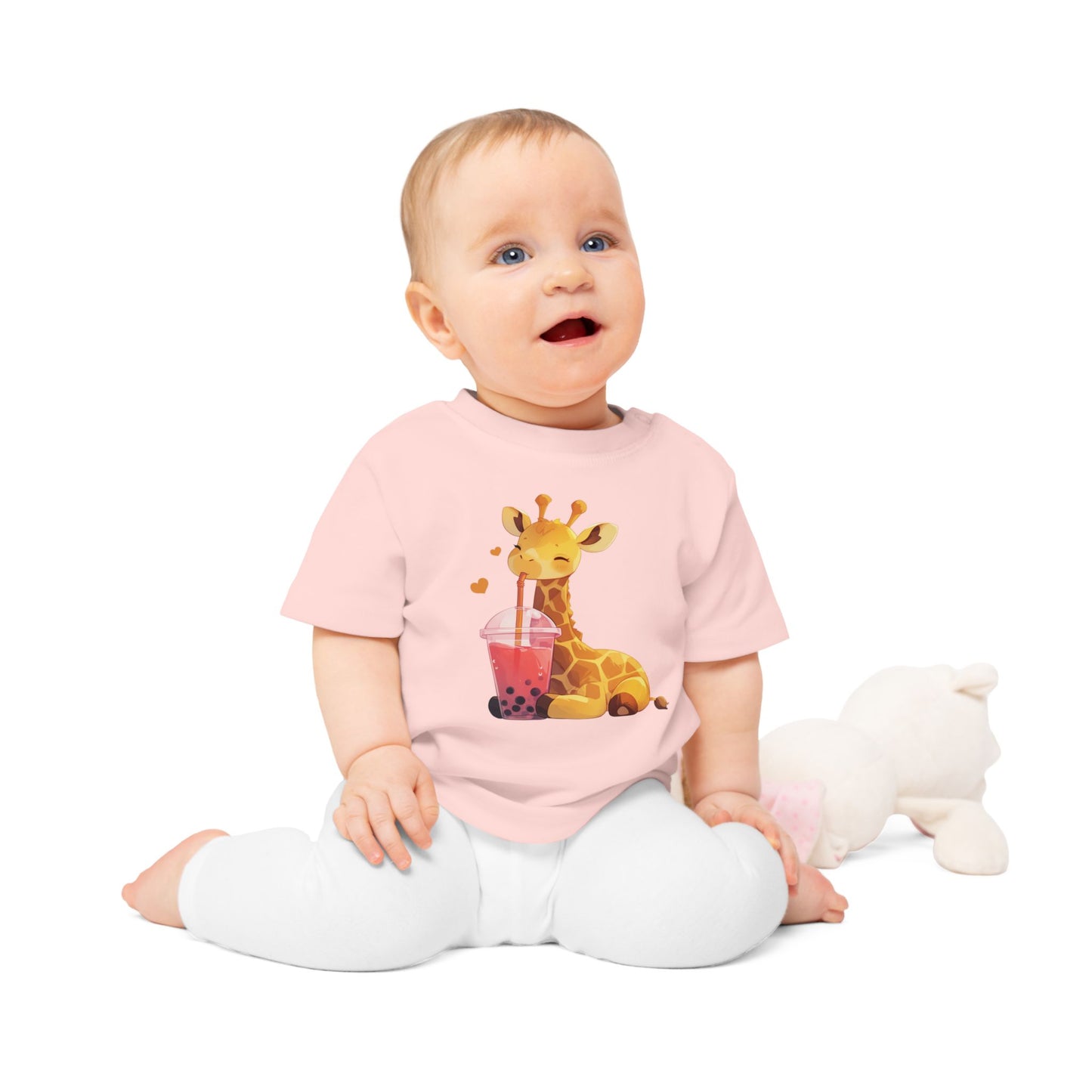 Bubble-Tea Giraffe Baby T-Shirt