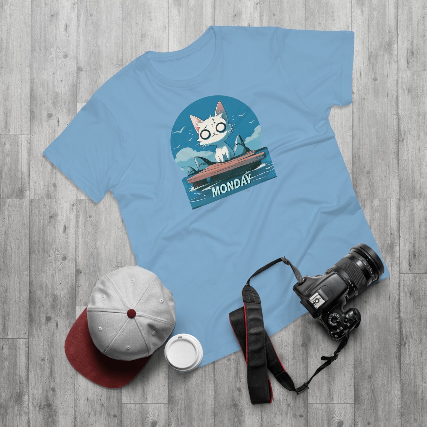 Monday Kitten mit Haien T-shirt