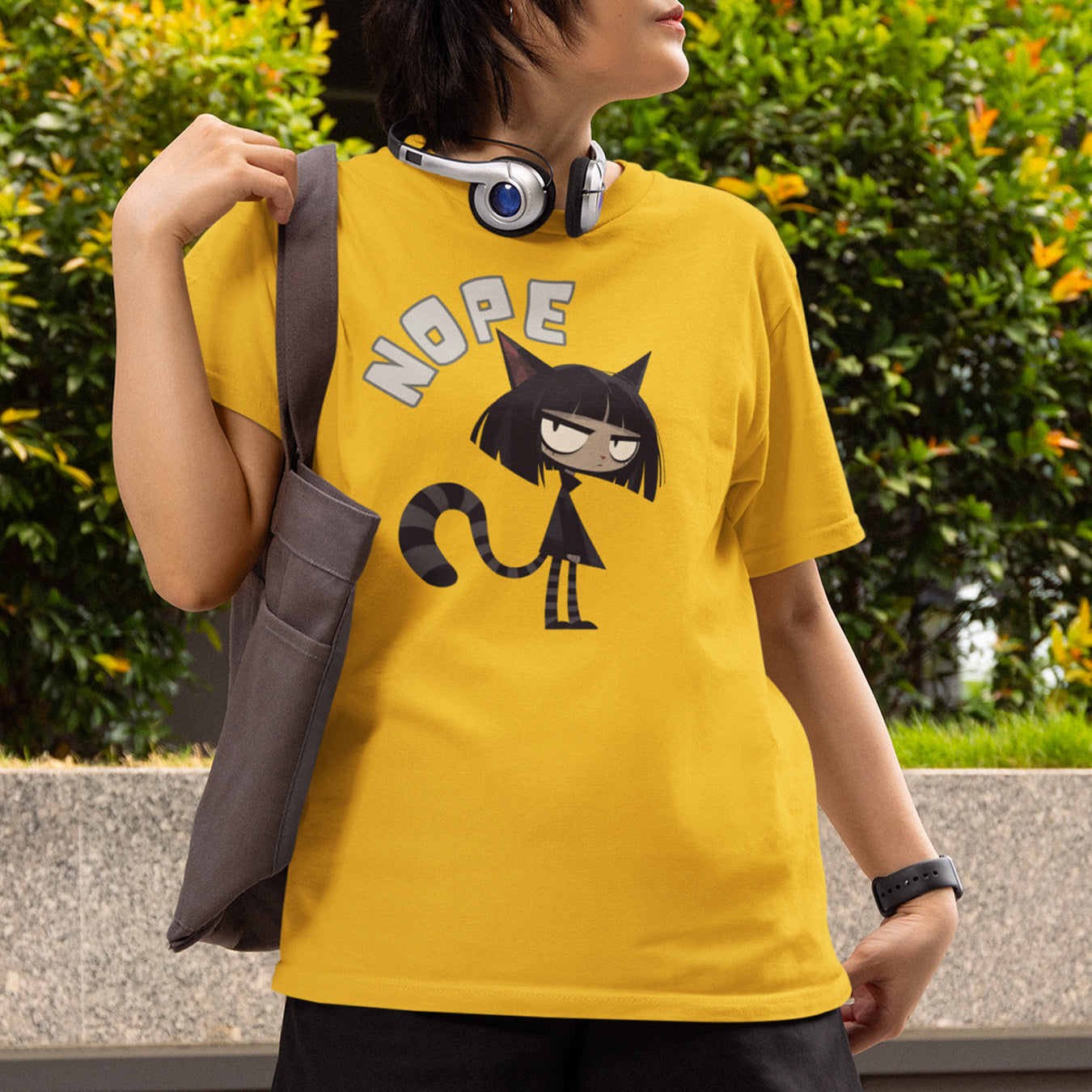Manga Cat-Teen Nope T-Shirt