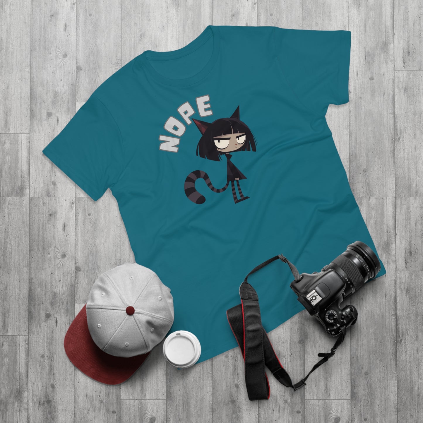 Manga Cat-Teen Nope T-Shirt