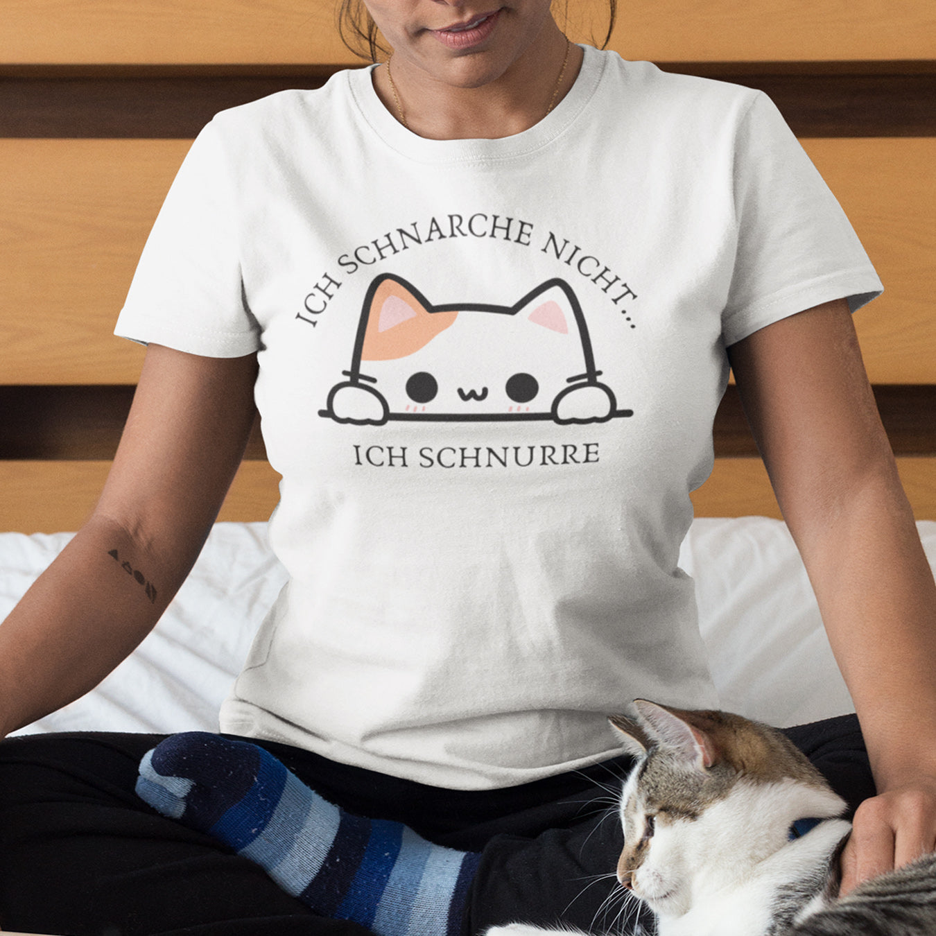 Ich schnarche nicht Katze T-Shirt