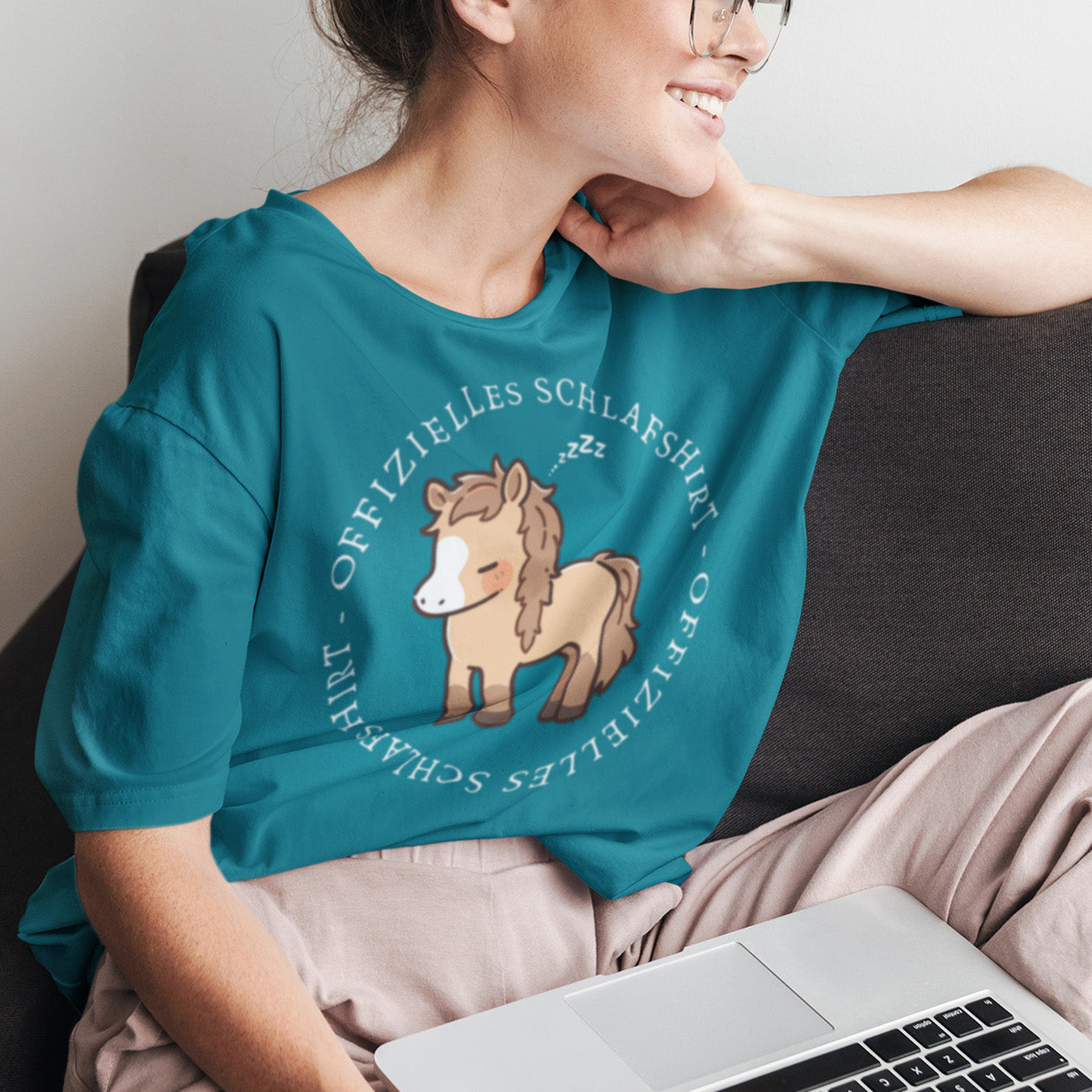 Offizielles Schlafshirt Pferd T-Shirt