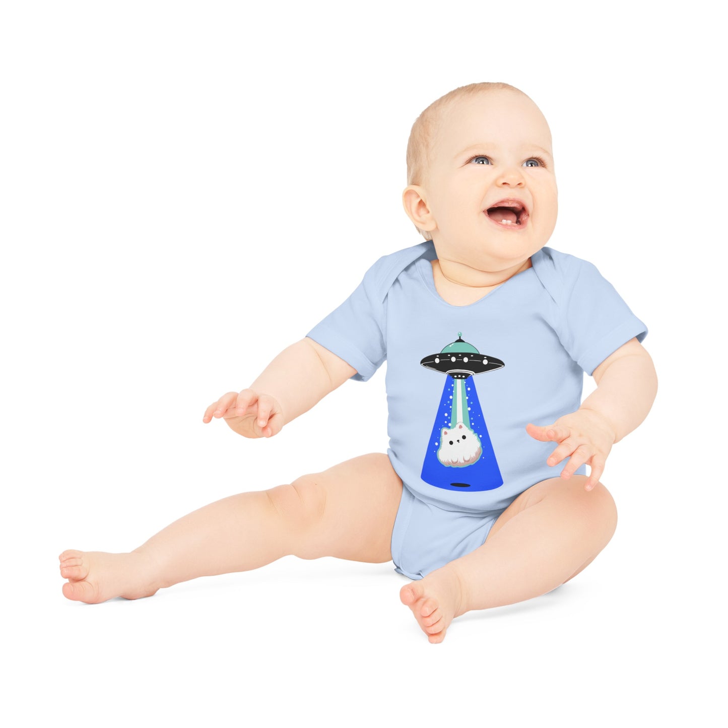 Ufo Blue Beam Hund Kurzarm Body