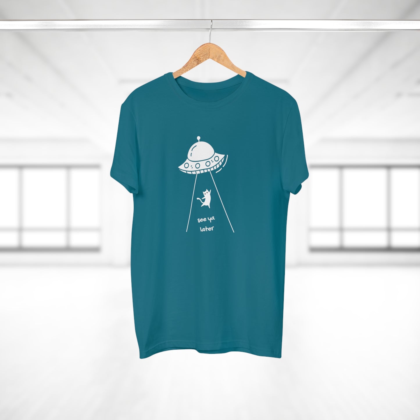 Kawaii Ufo Katze T-Shirt