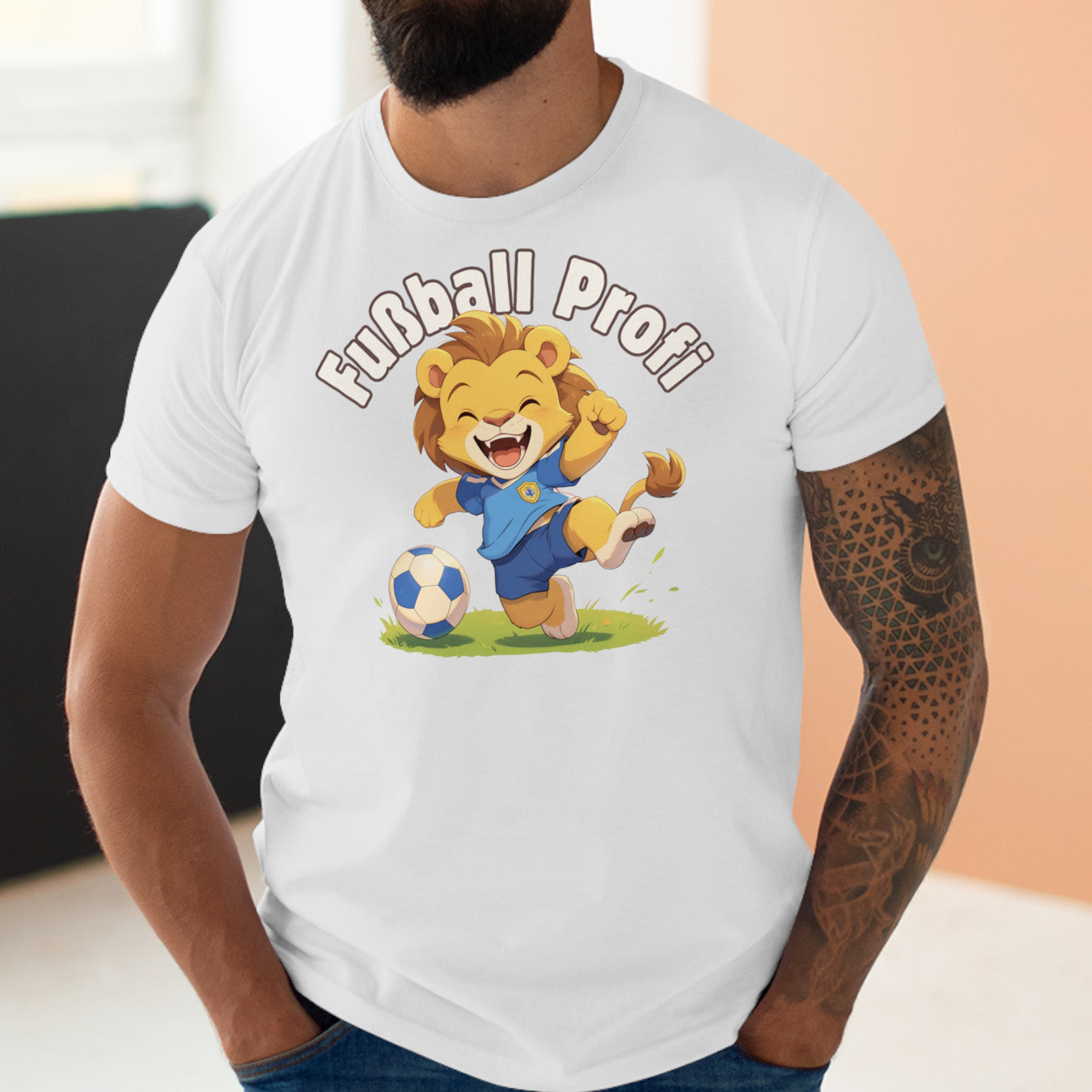 Fußball Profi Löwe T-Shirt