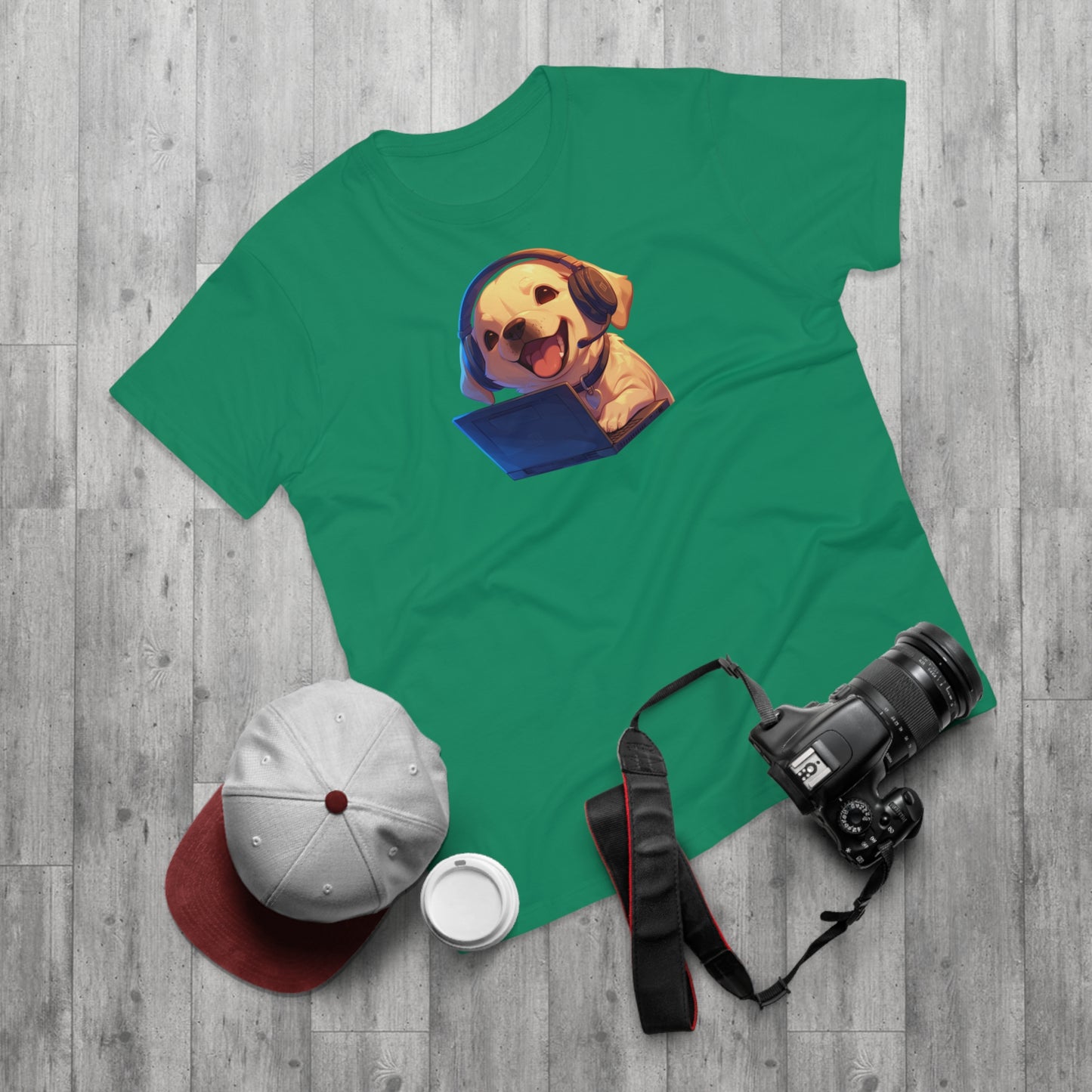Kawaii Labrador am Laptop T-Shirt