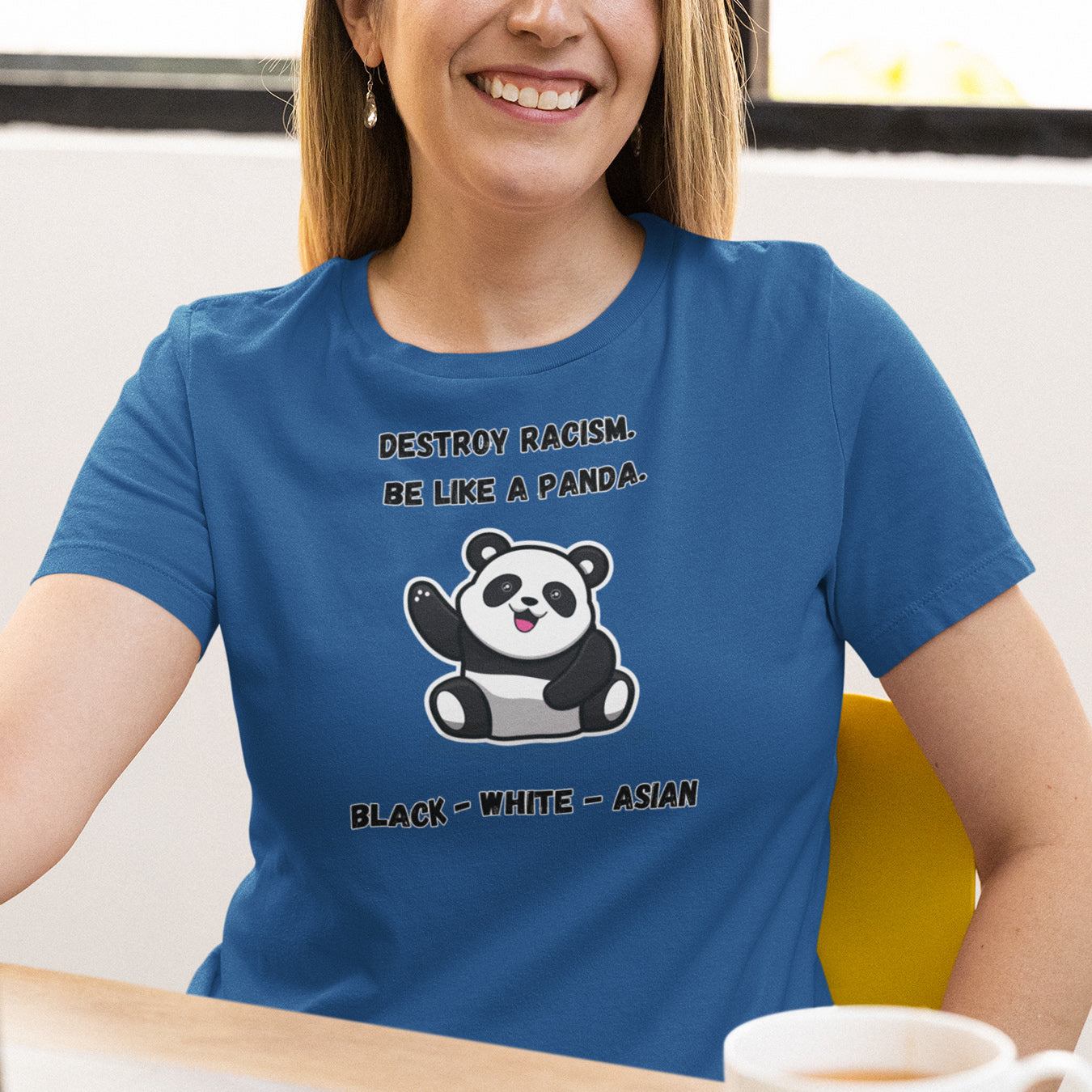 Panda Destroys Racism T-Shirt