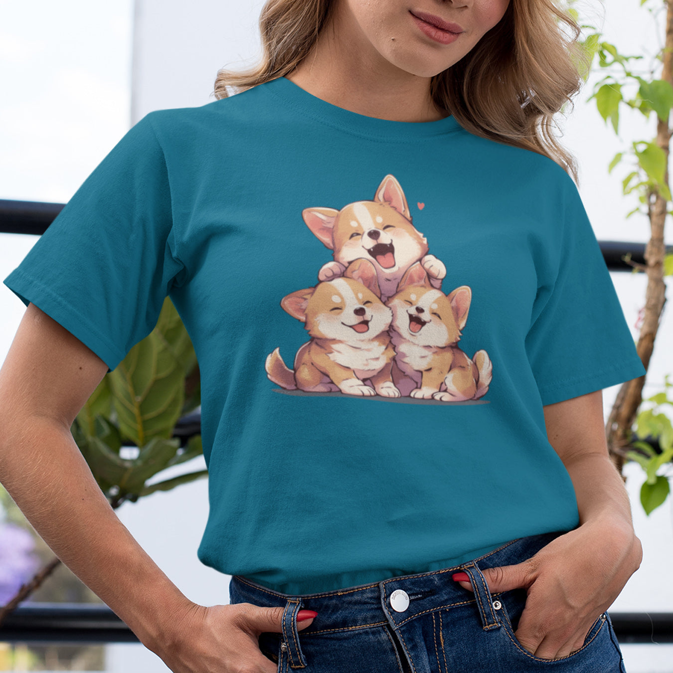 Kawaii Kuschel Corgis T-Shirt