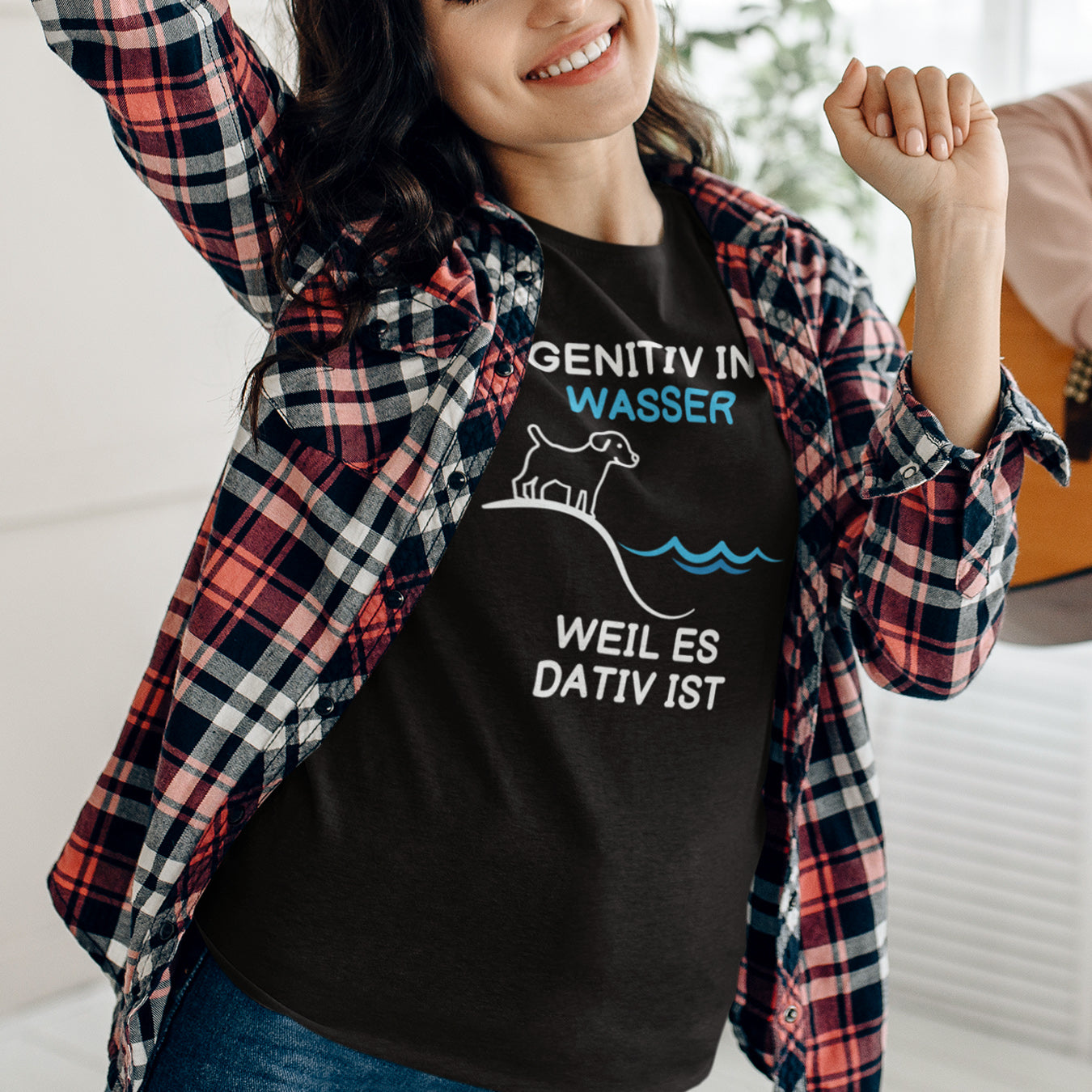 Genitiv ins Wasser Grammatik Witz T-Shirt