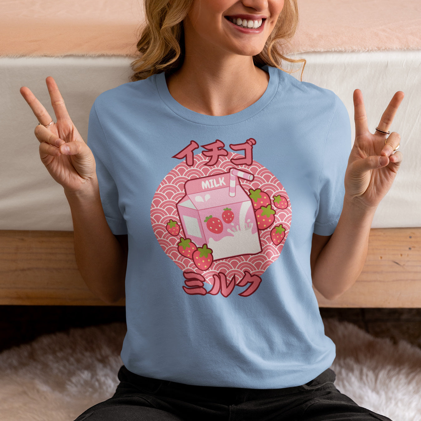 Pastell Erdbeermilch T-Shirt