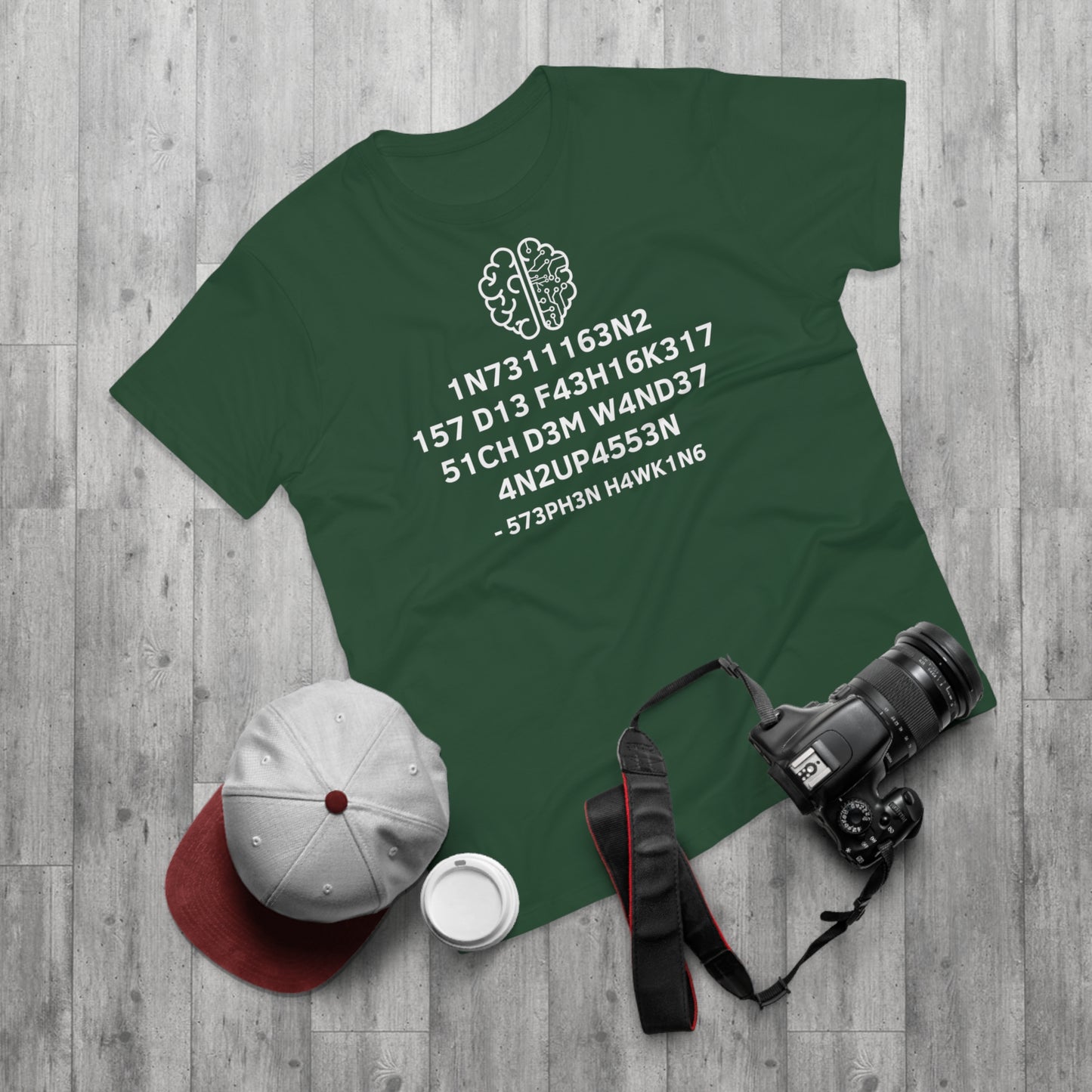 Hawking Zitat Leetspeak T-Shirt