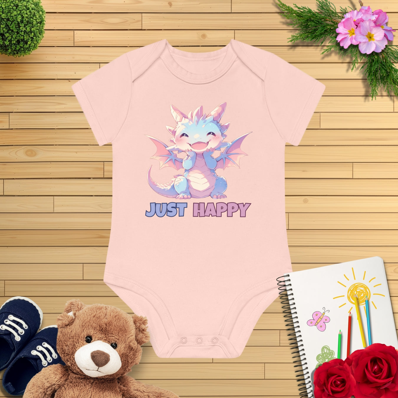 Kawaii Drache Kurzarm Body