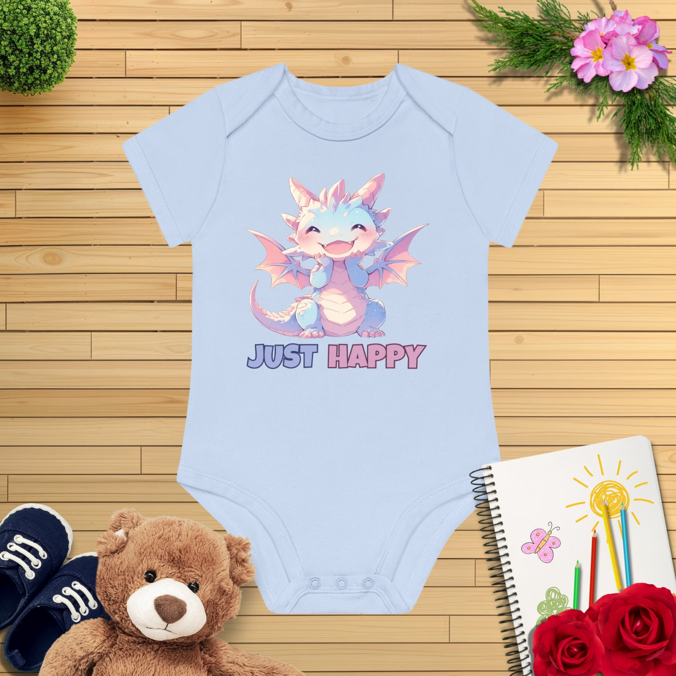 Kawaii Drache Kurzarm Body