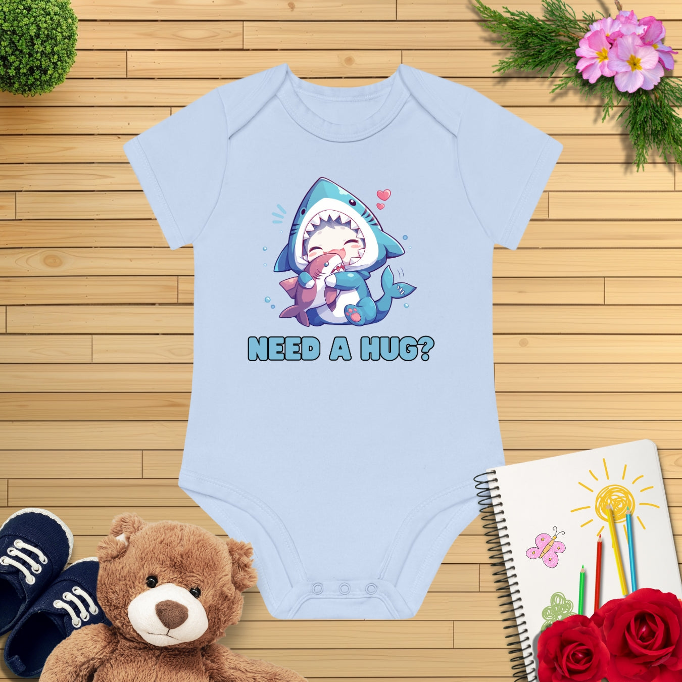 Kawaii Hai-Kätzchen Kurzarm Body