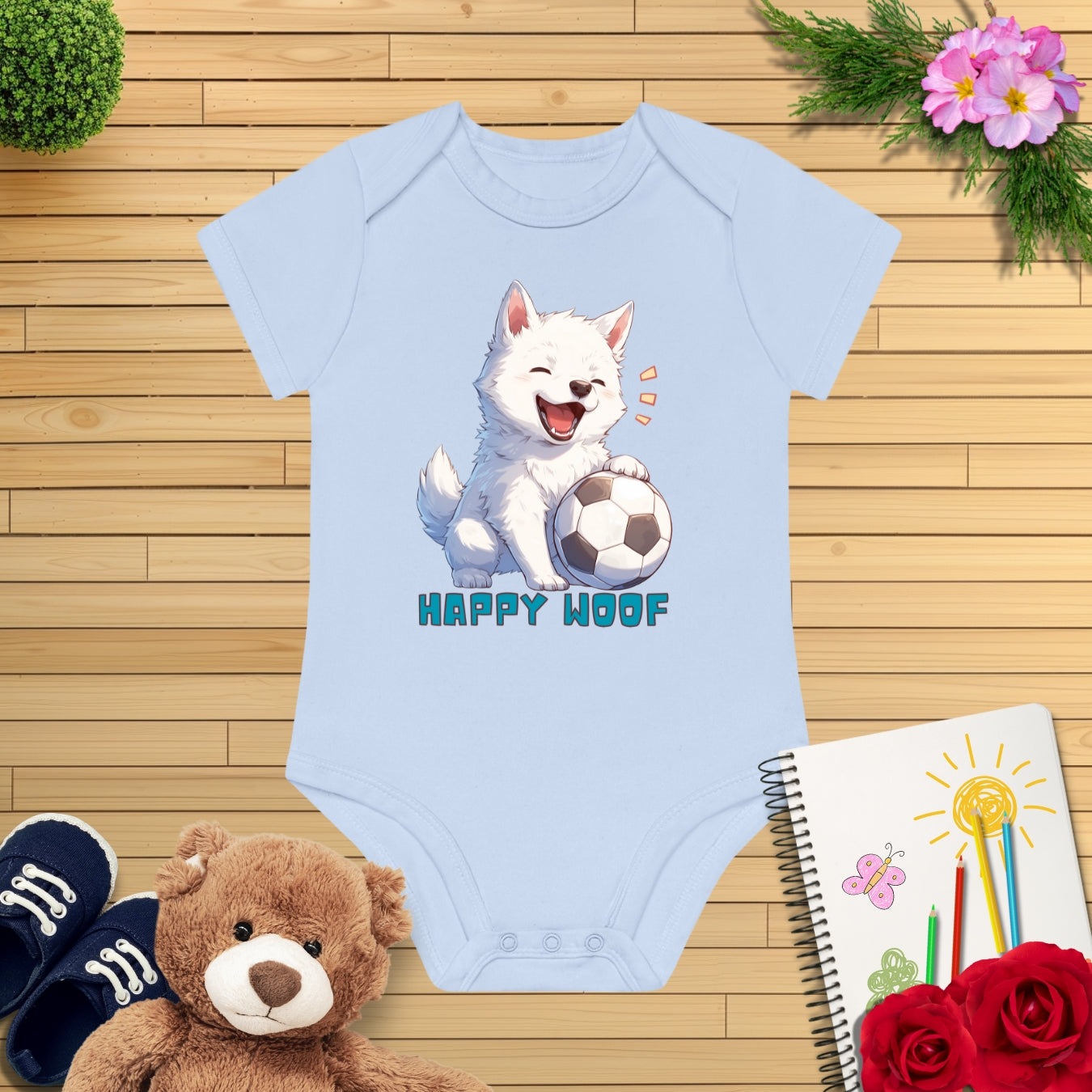 Happy Fußball Hund Kurzarm Body