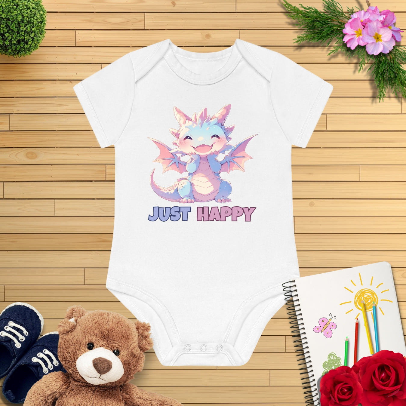 Kawaii Drache Kurzarm Body