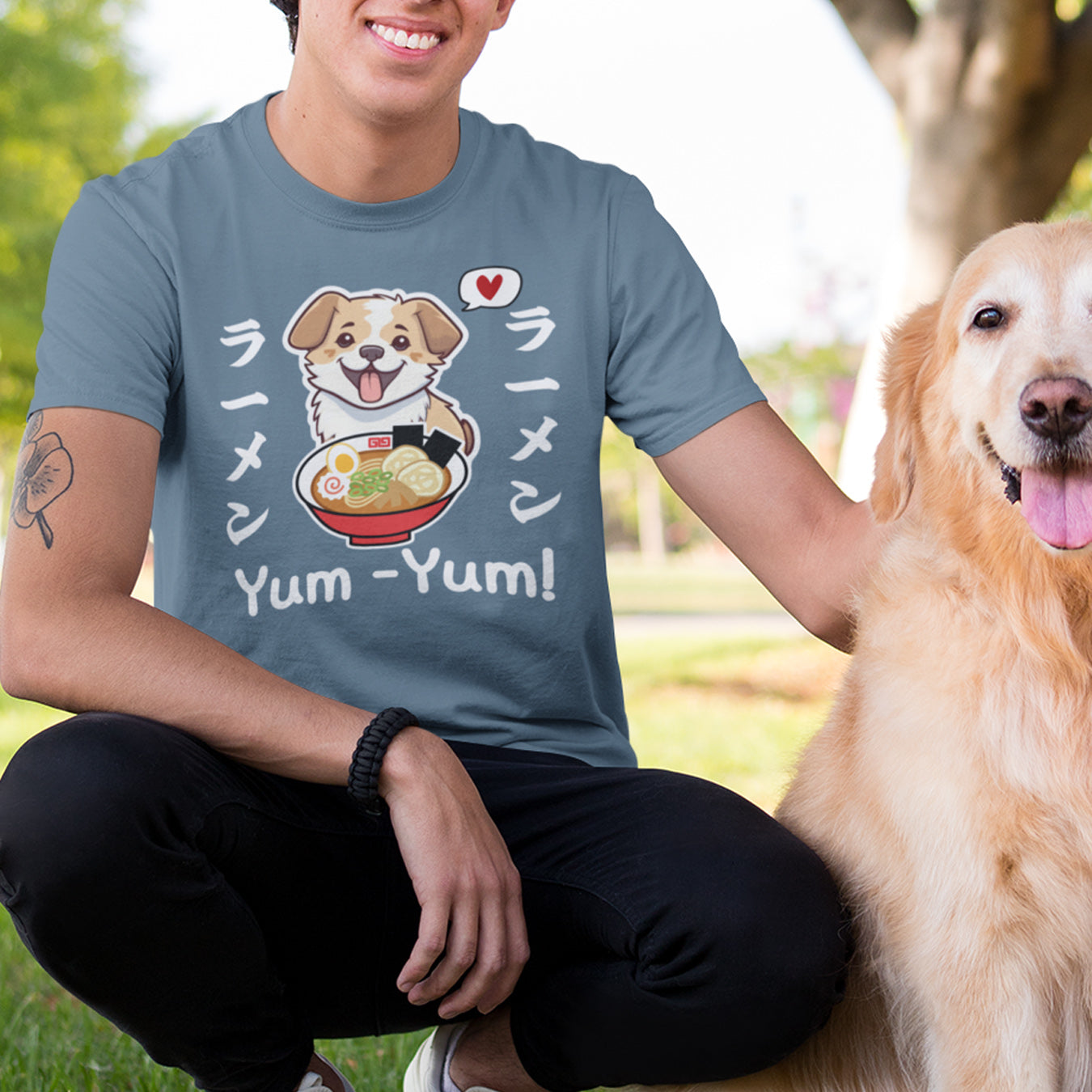 Kawaii Ramen Hund T-Shirt