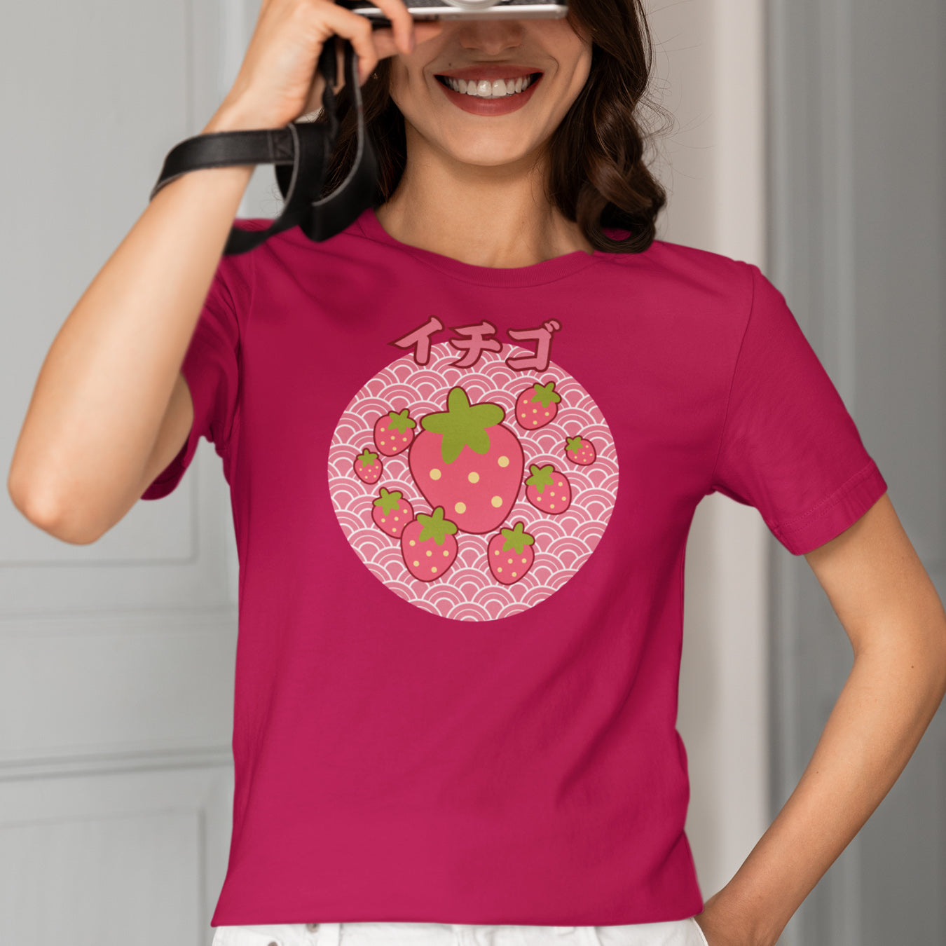 Pastell Erdbeeren T-Shirt