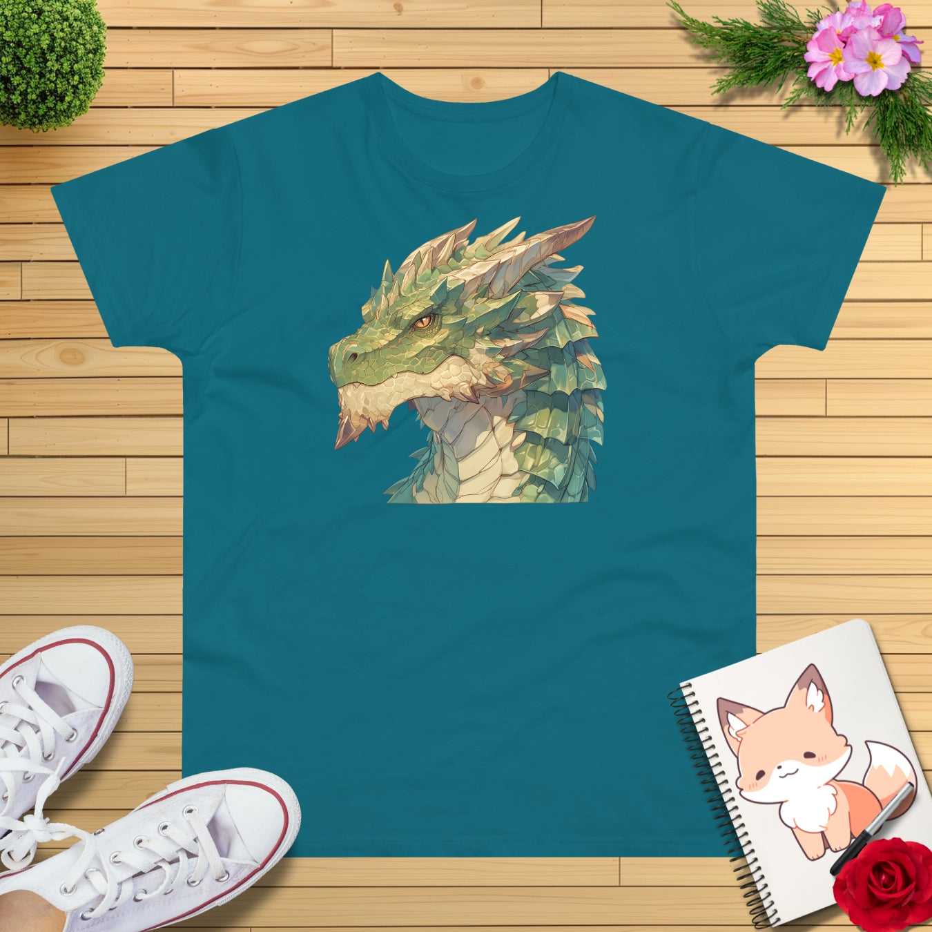 Grüner Drache T-Shirt