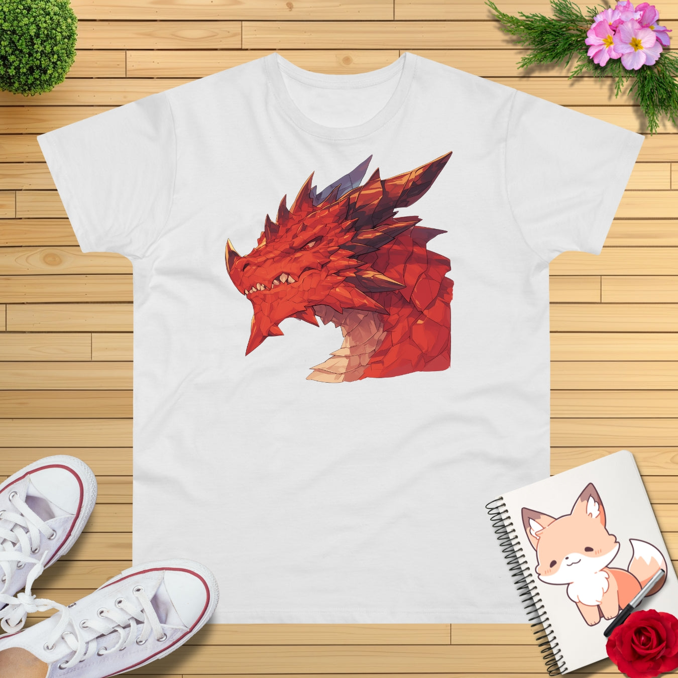Roter Drache T-Shirt