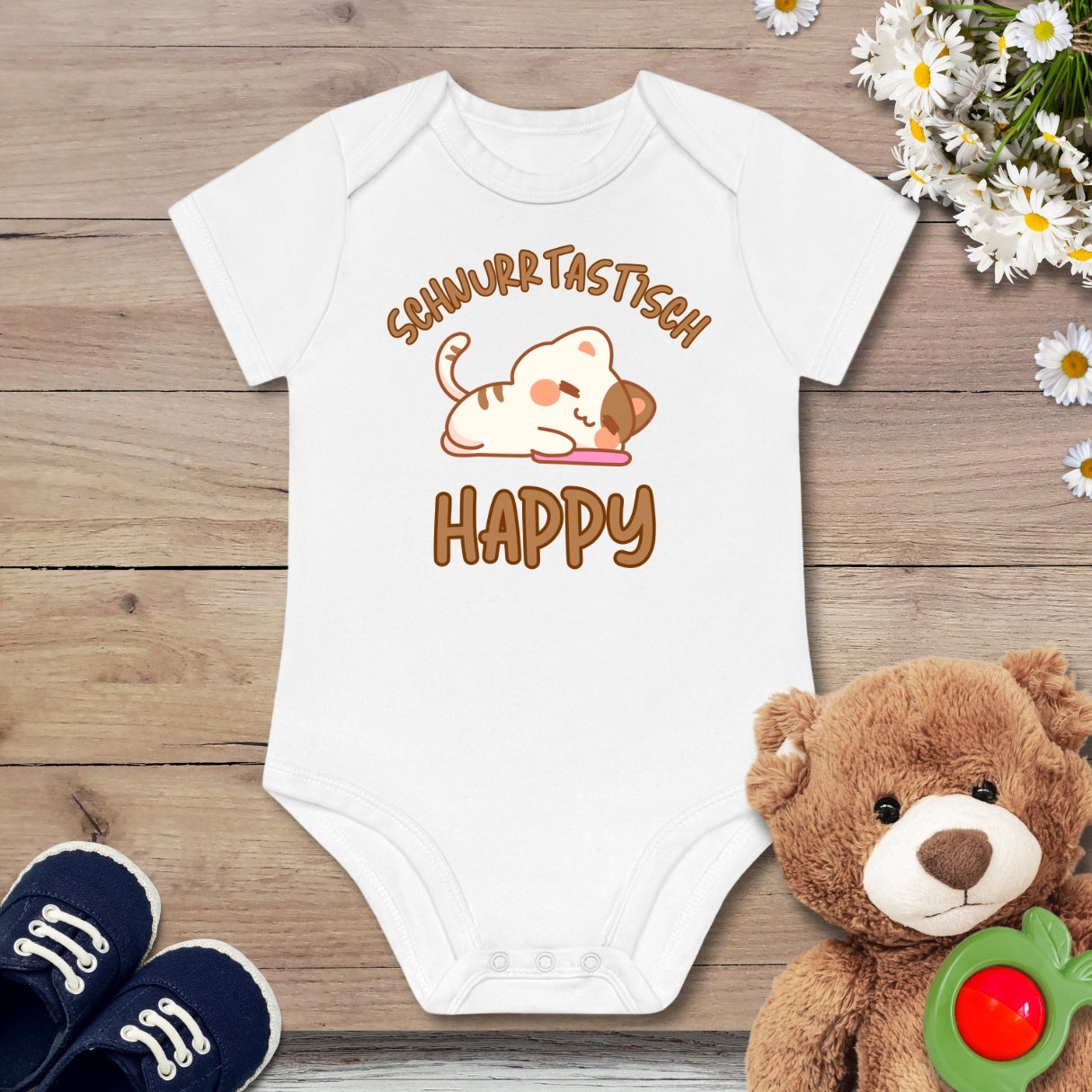Happy Katze Kurzarm Body
