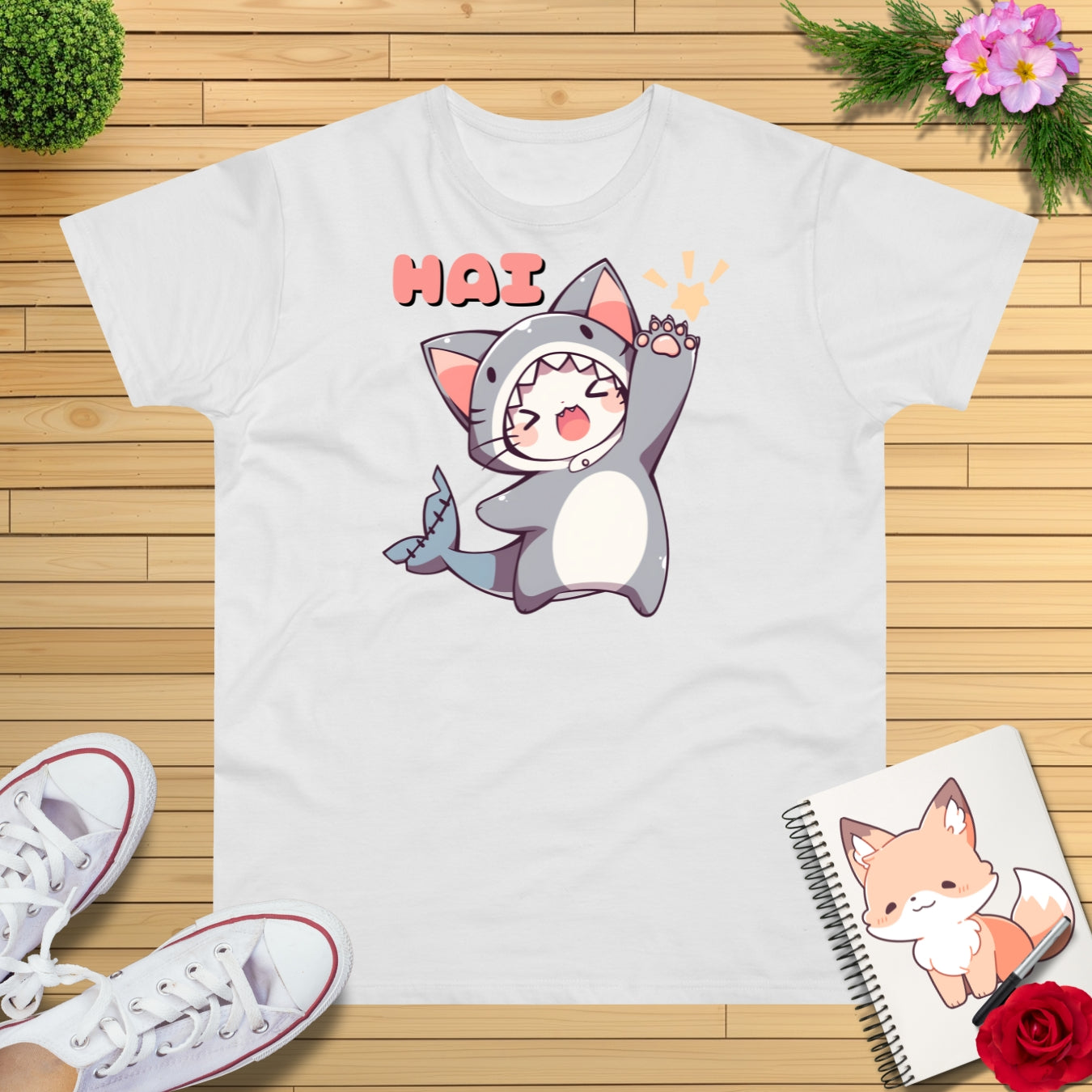 Katzenhai ruft "HAI" T-Shirt
