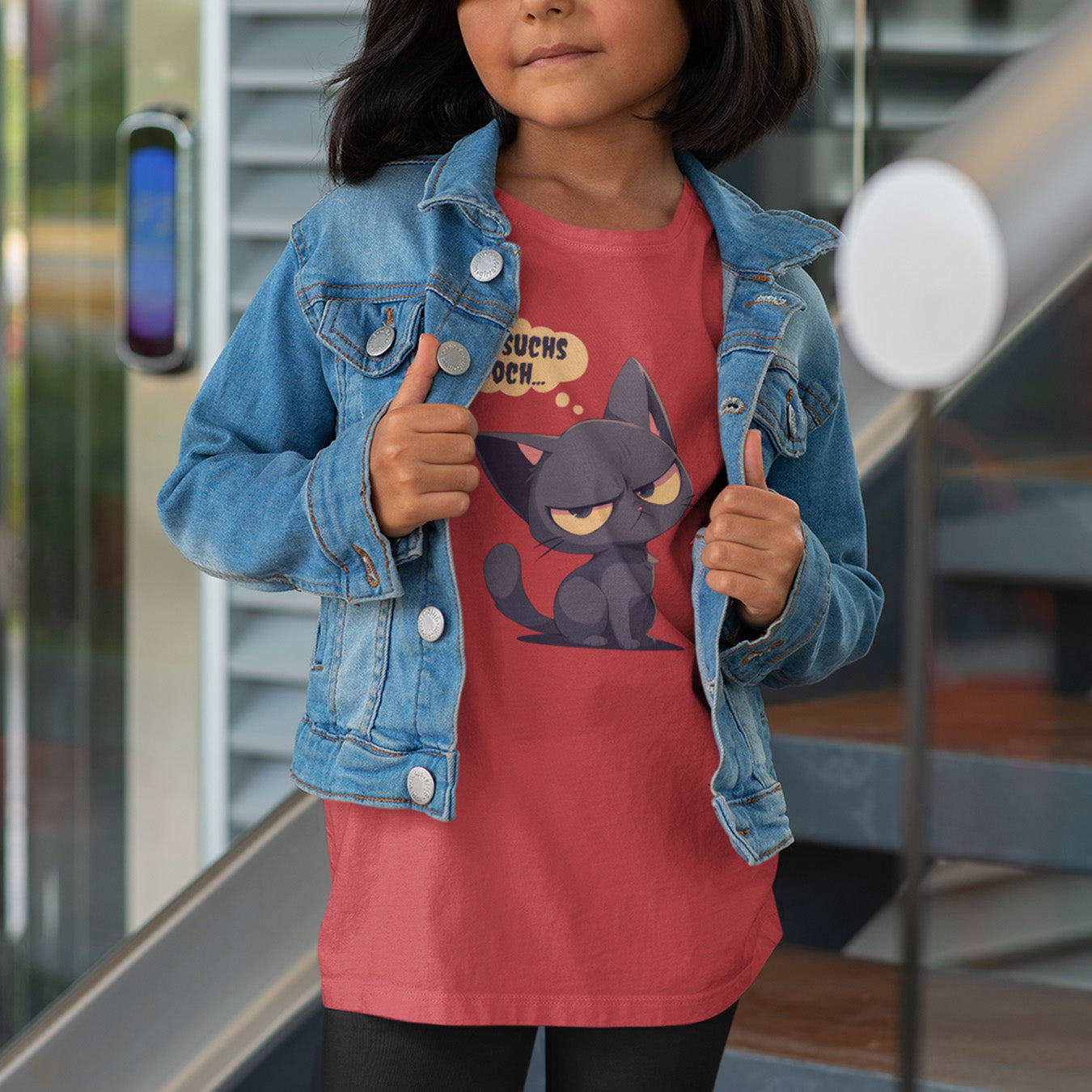 "versuchs doch" Katze Kinder T-Shirt