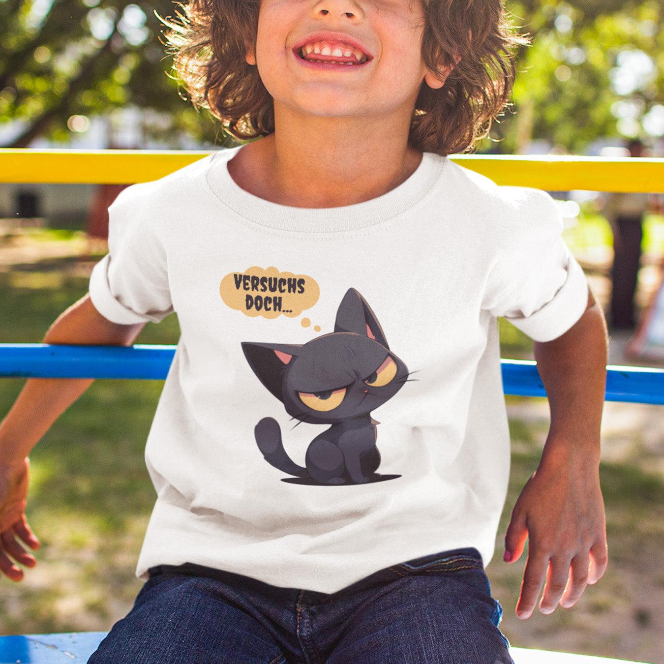"versuchs doch" Katze Kinder T-Shirt