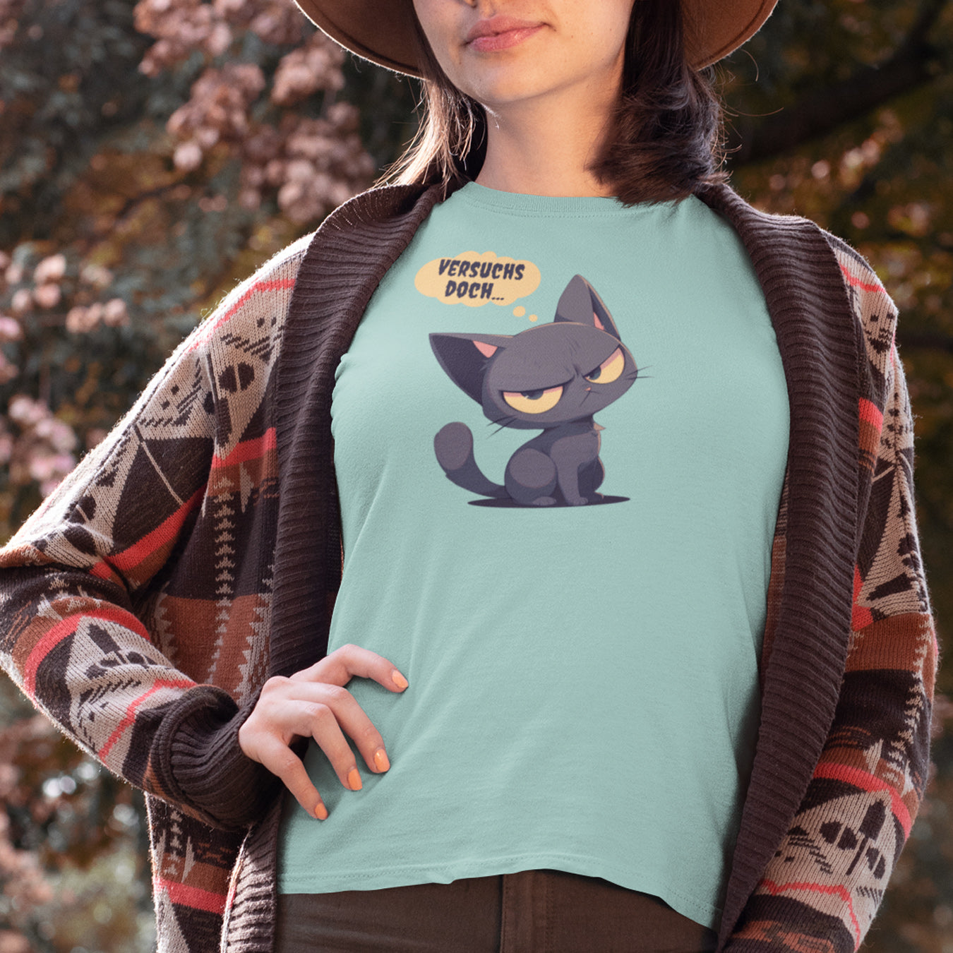 "versuchs doch" Katze T-Shirt