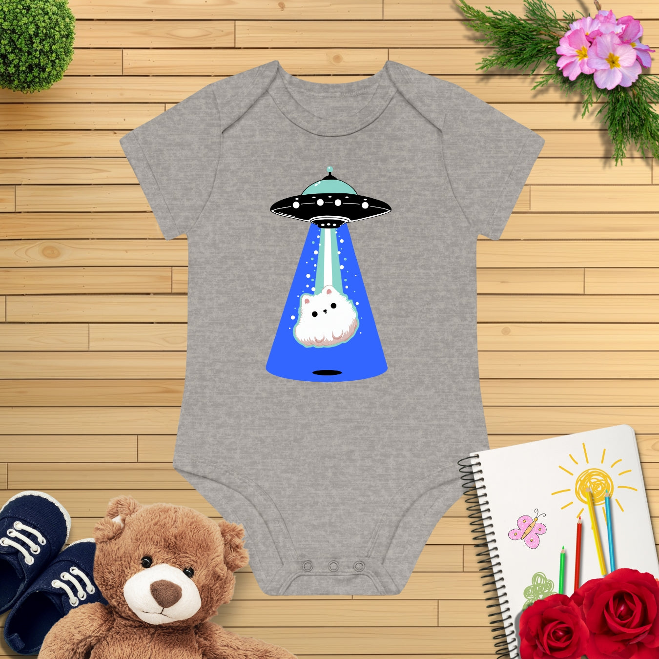 Ufo Blue Beam Hund Kurzarm Body