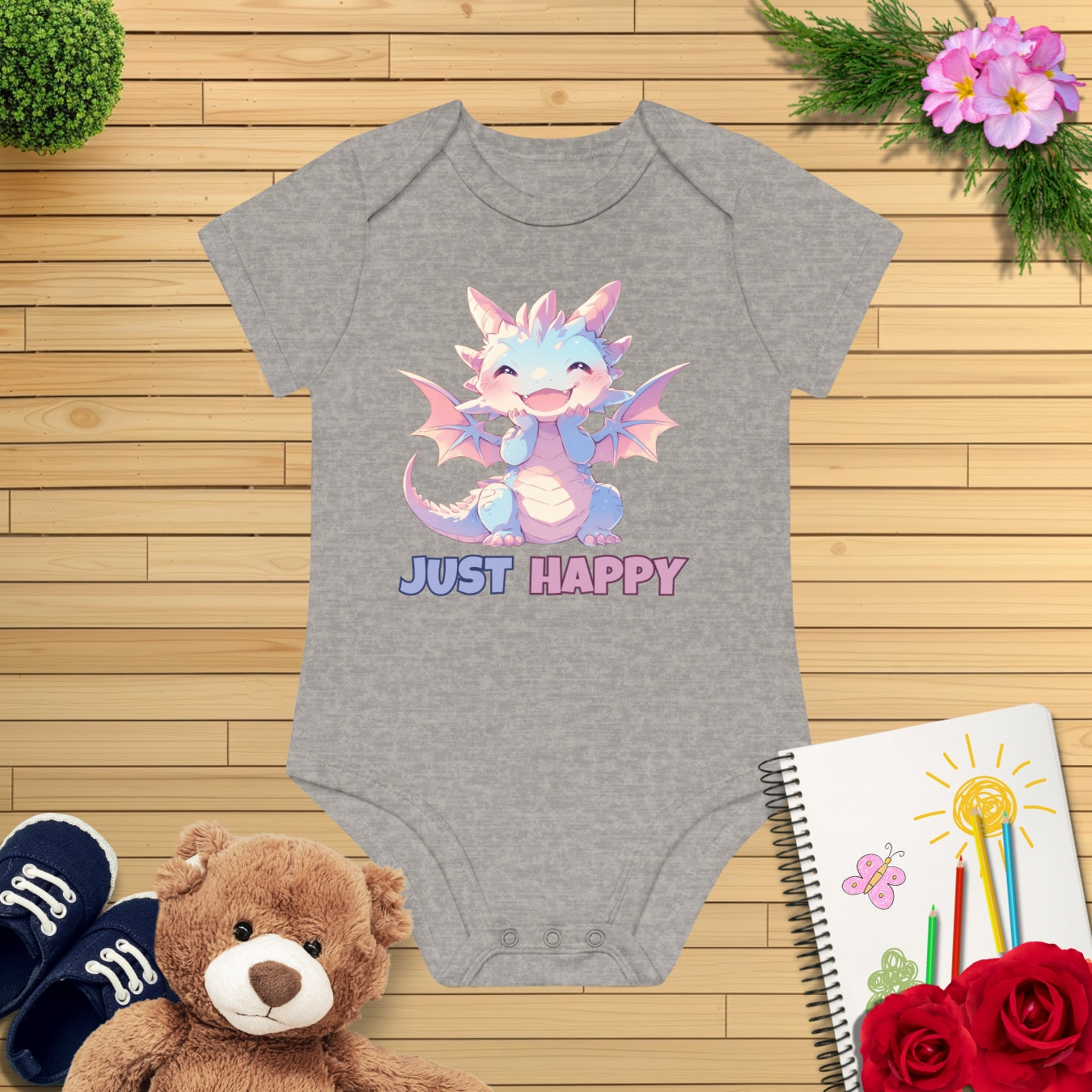Kawaii Drache Kurzarm Body