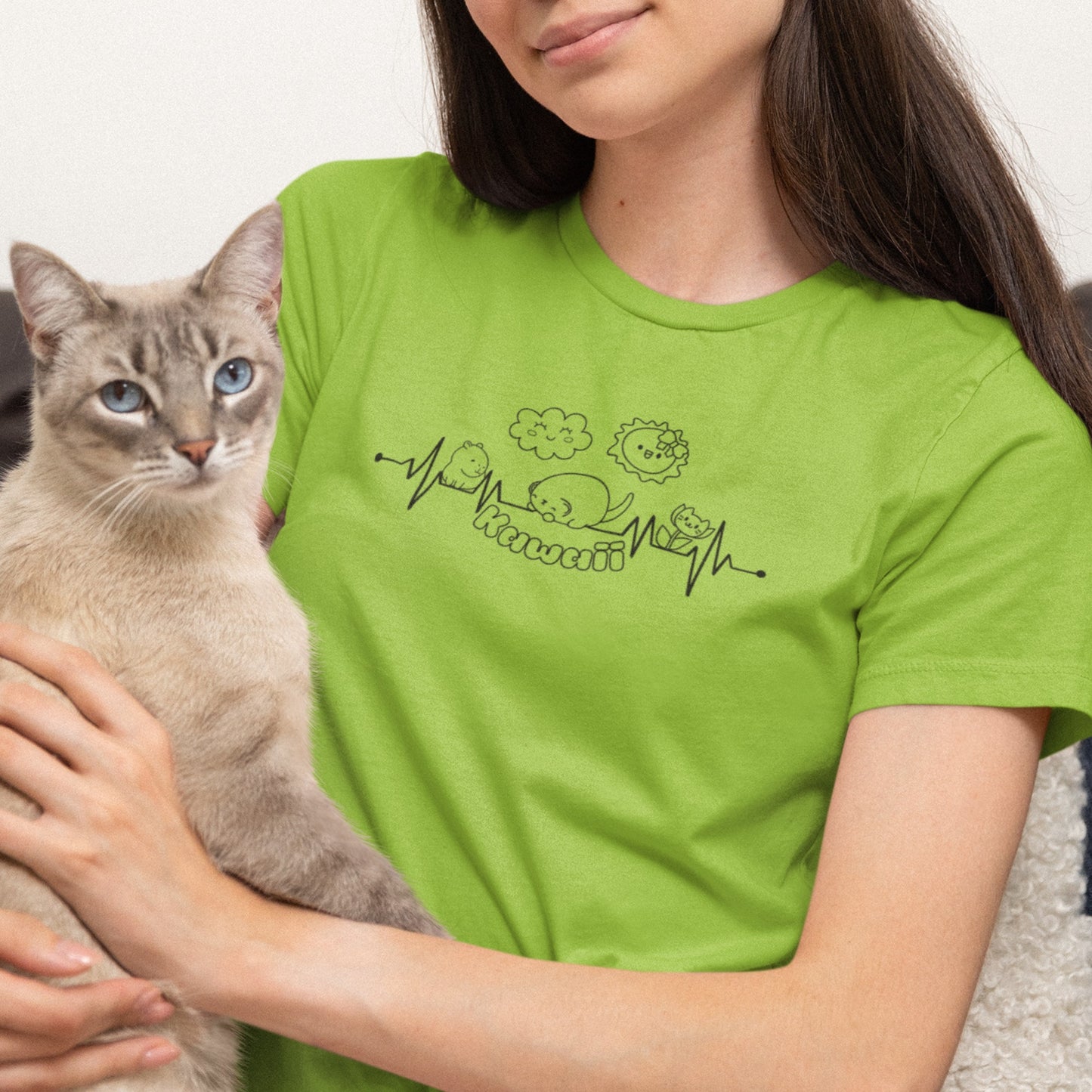 Kawaii Herzschlag T-Shirt