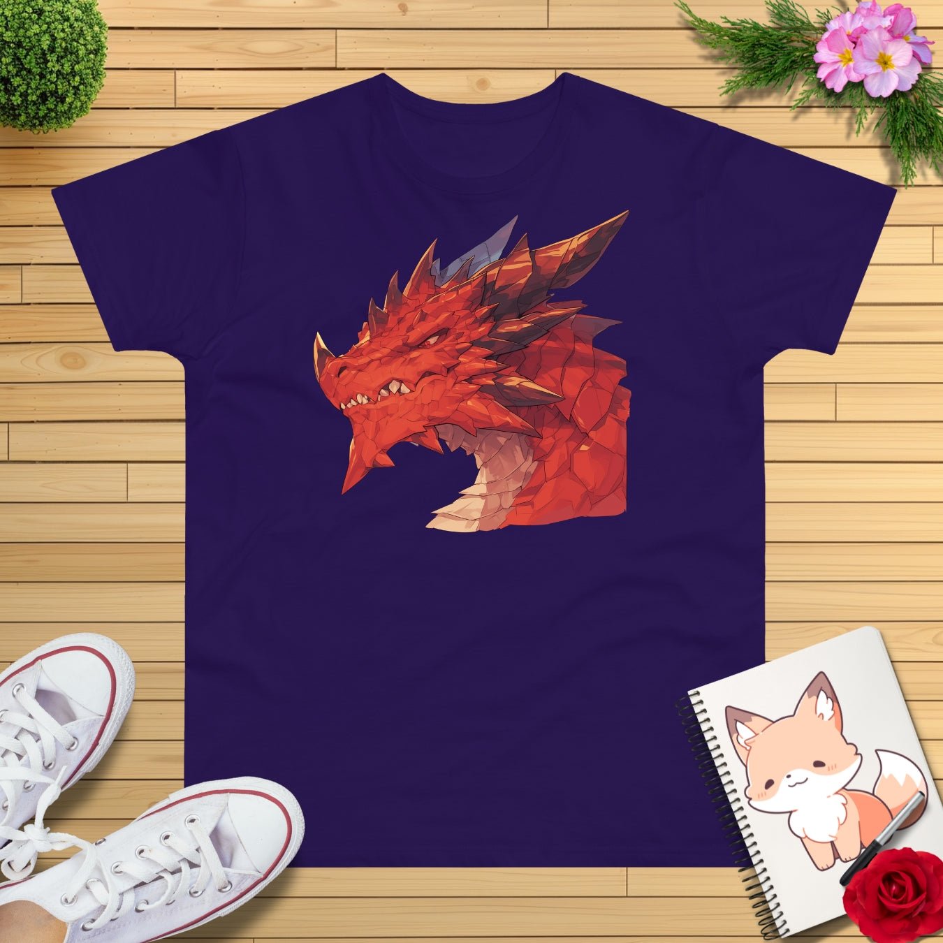 Roter Drache T-Shirt