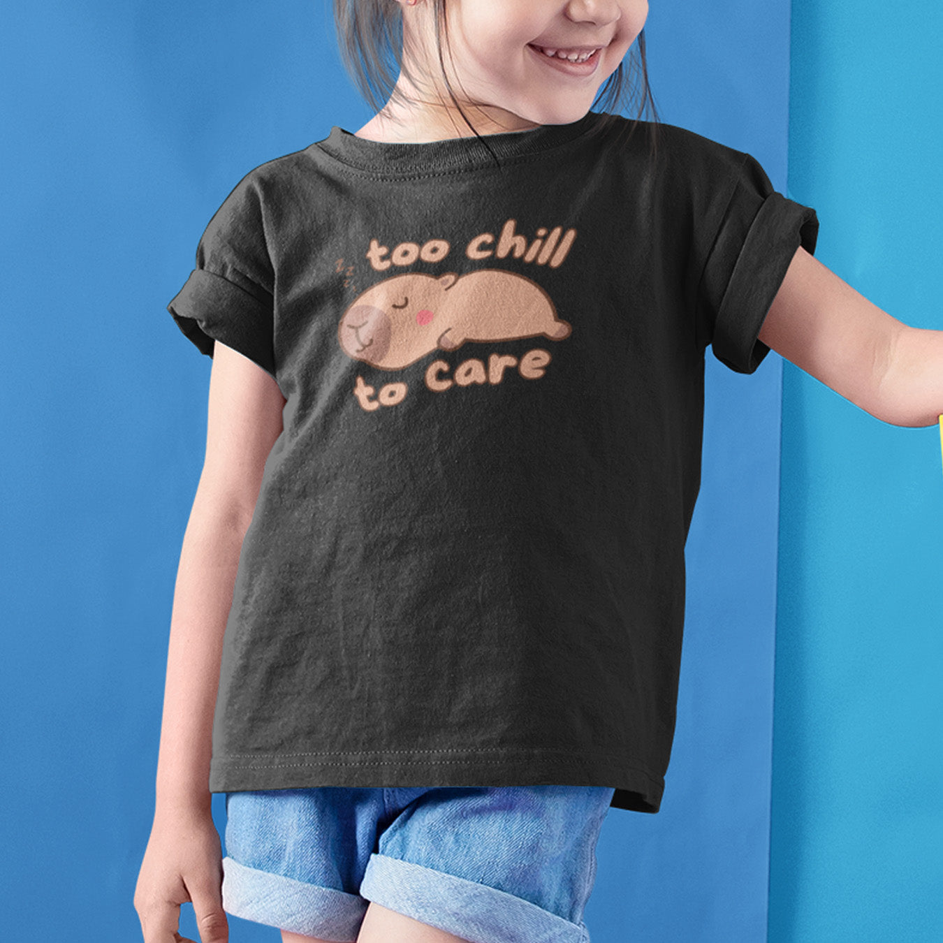 Kawaii schlafendes Capybara Kinder T-Shirt
