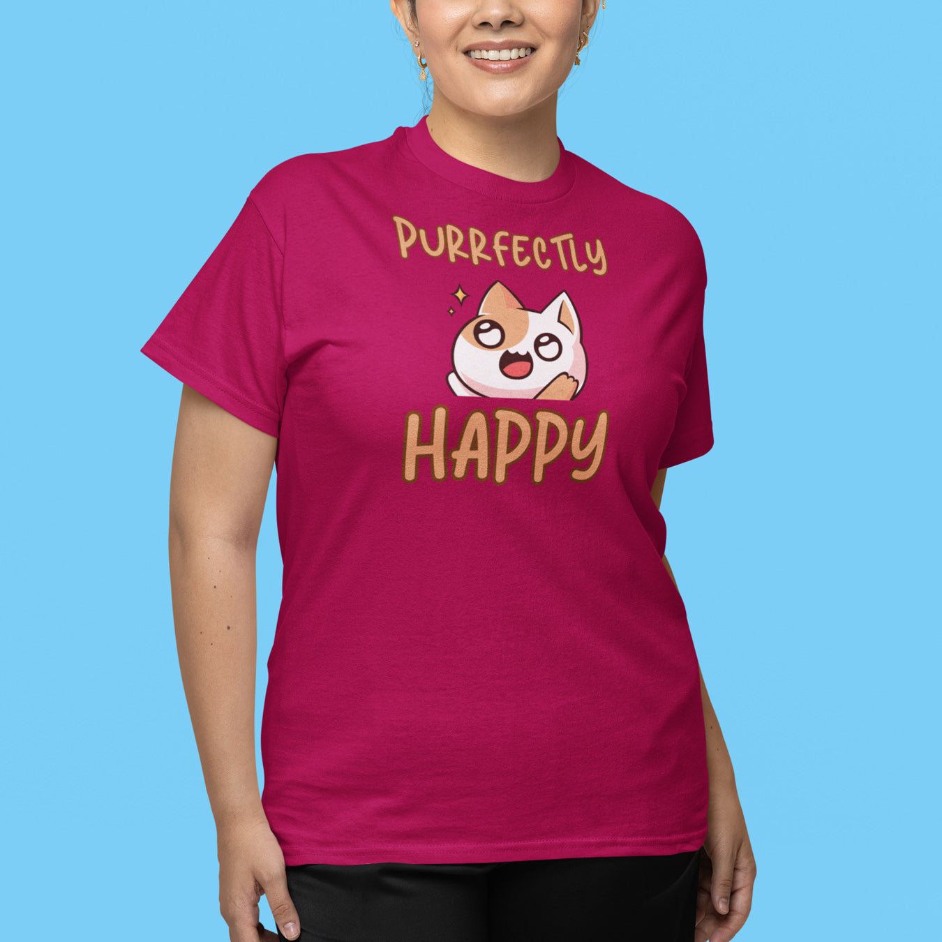 Purrfectly Happy Katze T-Shirt
