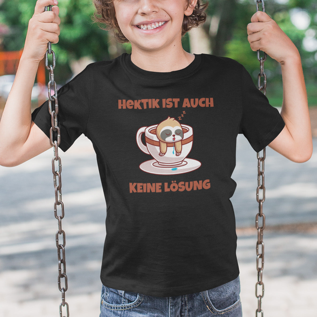 Keine Hektik Faultier Kinder T-Shirt