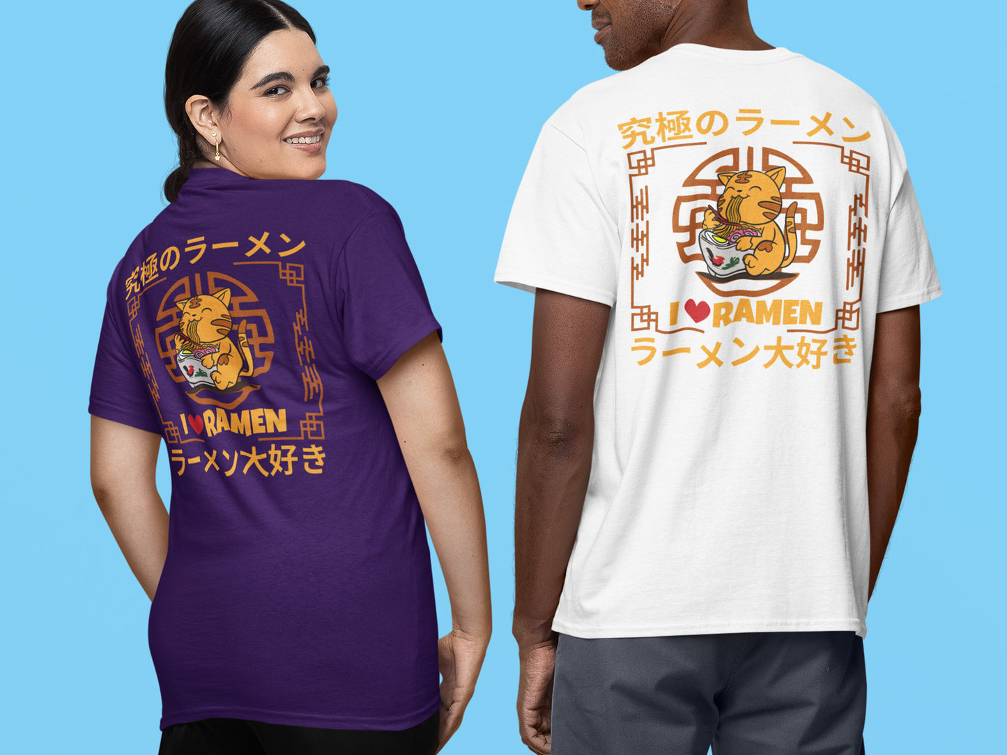Love Ramen Katze T-Shirt