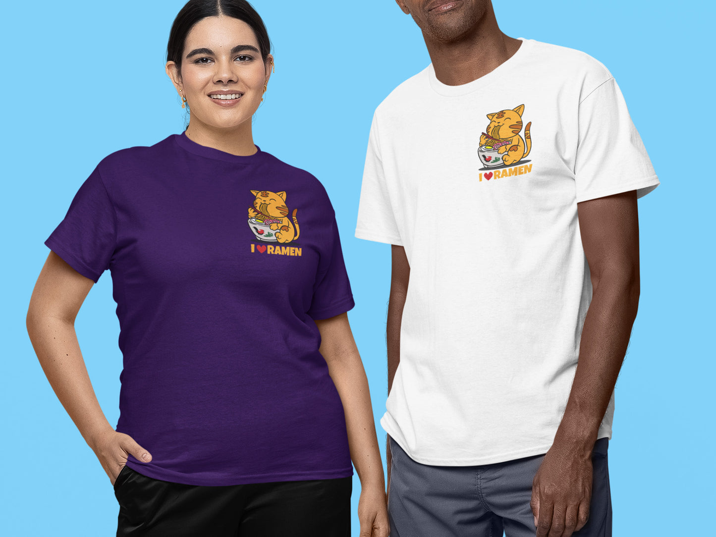 Love Ramen Katze T-Shirt