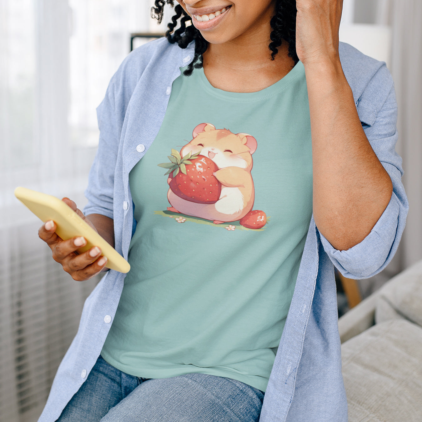 Happy Erdbeeren Hamster T-Shirt