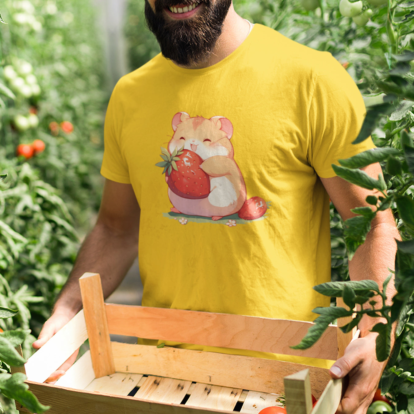Happy Erdbeeren Hamster T-Shirt