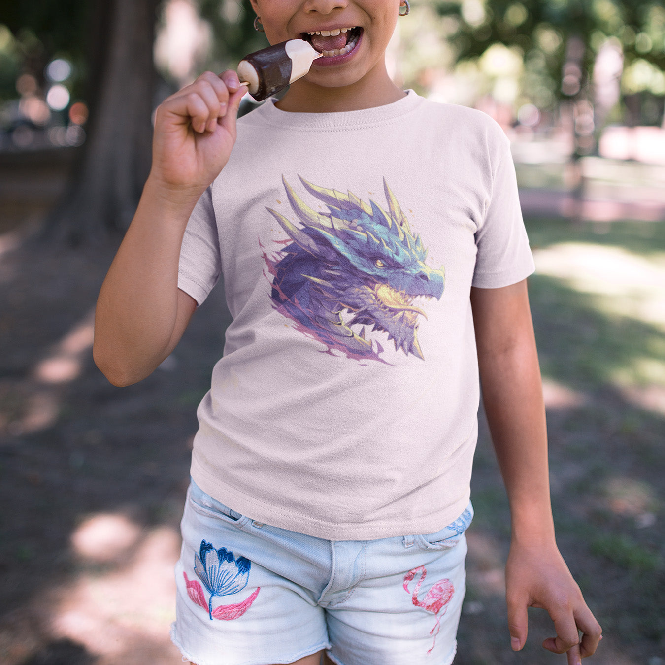 blauer Drache Kinder T-Shirt