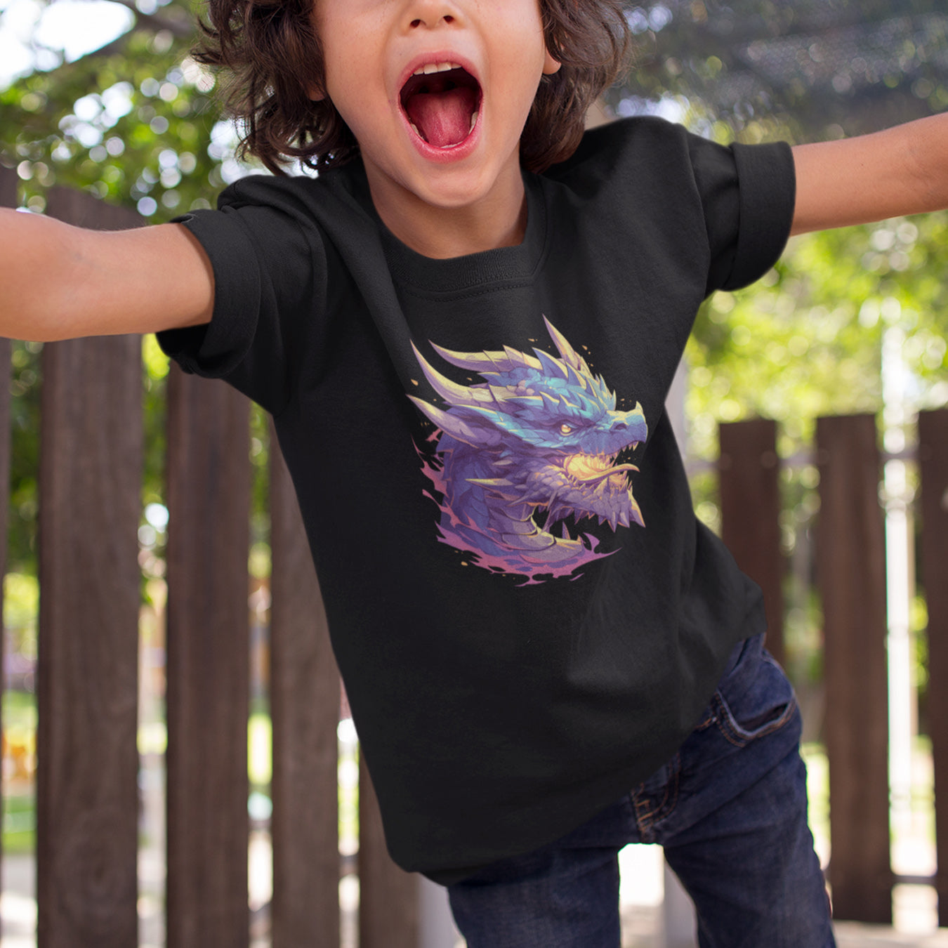 blauer Drache Kinder T-Shirt