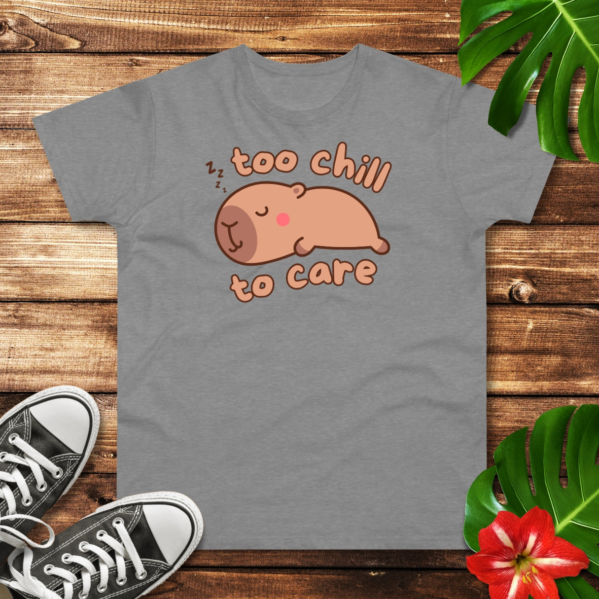 Kawaii schlafendes Capybara T-Shirt