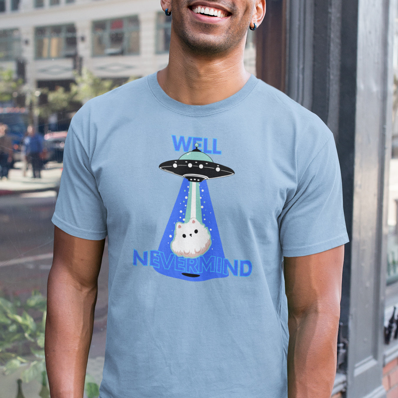 Ufo blue Beam T-Shirt
