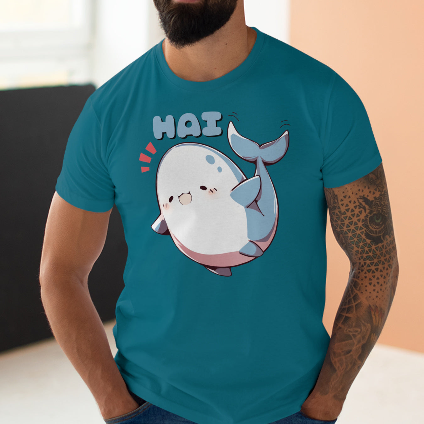 Kawaii winkender Hai T-Shirt