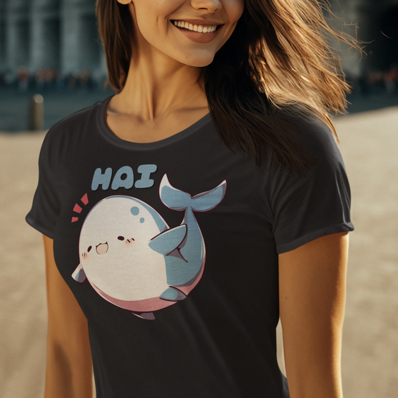 Kawaii winkender Hai T-Shirt